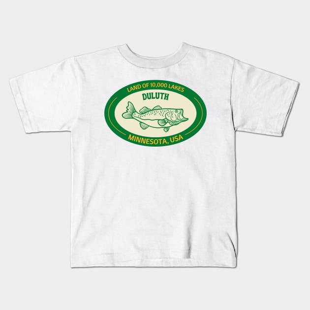 Duluth, MN Decal Kids T-Shirt by zsonn